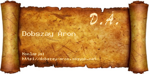 Dobszay Áron névjegykártya